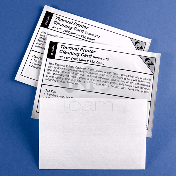 Thermal Printer Cleaning Card  - 101.6mm x 152.4mm Series 212 (3 Layer) 25/Box- K2-T46B25