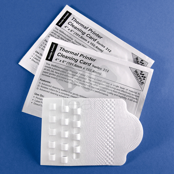 Thermal Printer Cleaning Card featuring Waffletechnology